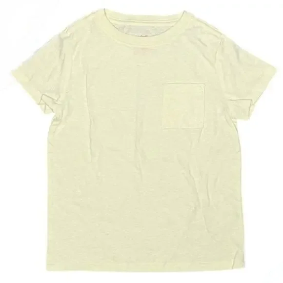 Cat & Jack Boys Short Sleeve Pocket T-Shirt, Cream Off-White, Size M - Picture 1 of 1
